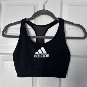 Adidas Black Racerback Sports Bra | Small